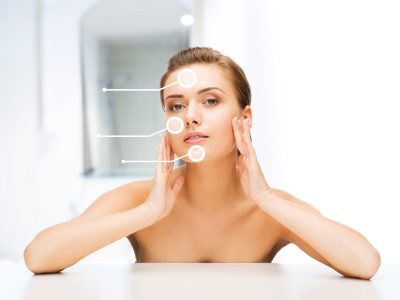 beauty and skin care concept - face of beautiful woman with dry skin examples